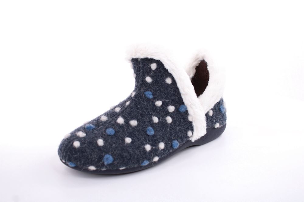 s`knöpfli Damen Schlupfhausschuh rosa, blau S22 Z27751 