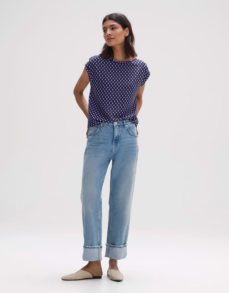 OPUS Shirtbluse Fauni 1/2 Arm Retro-Druck S13 10224211791206 
