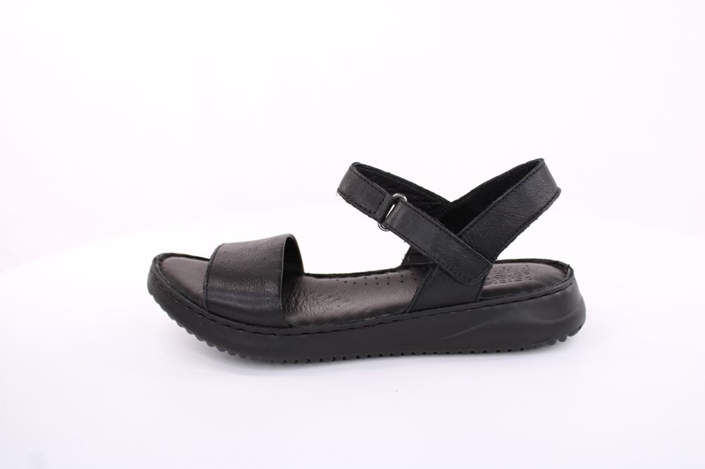 PETER ERIKSON Damen Sandale Leder Comfort- Fußbett blau, schwarz S13 231521 