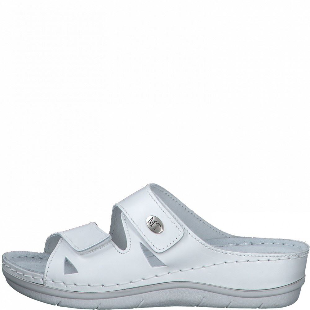 Marco Tozzi Pantolette Leder Klettverschluss weiß 2-2-27512-28 41 | 113 WHITE NAPPA | 