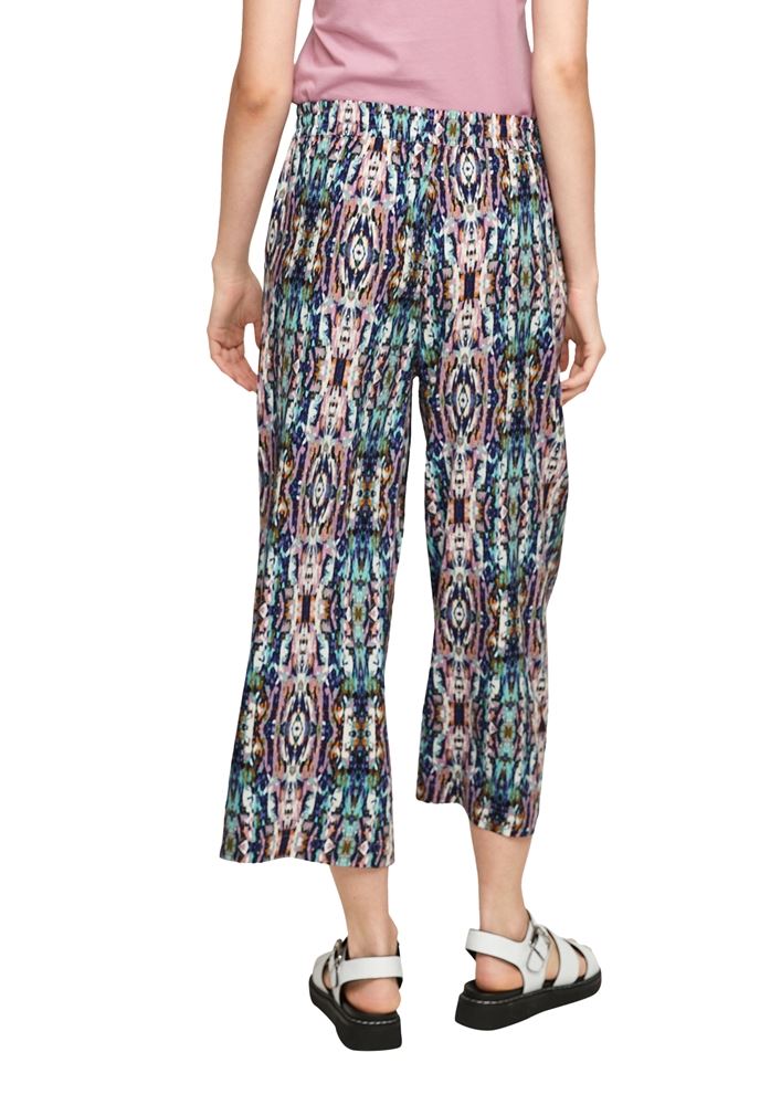 QS designed by Culotte Wide Leg Muster rosa 2065768 40 | 44A5 pink AOP | 