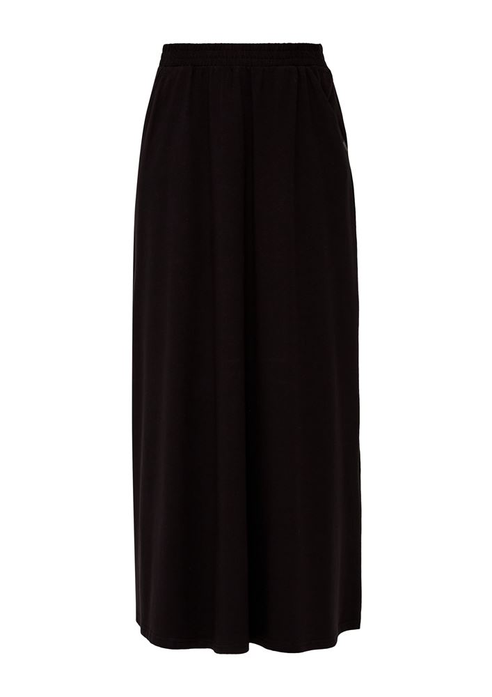 QS designed by Maxirock aus Baumwollstretch schwarz, orange S13  2131222 