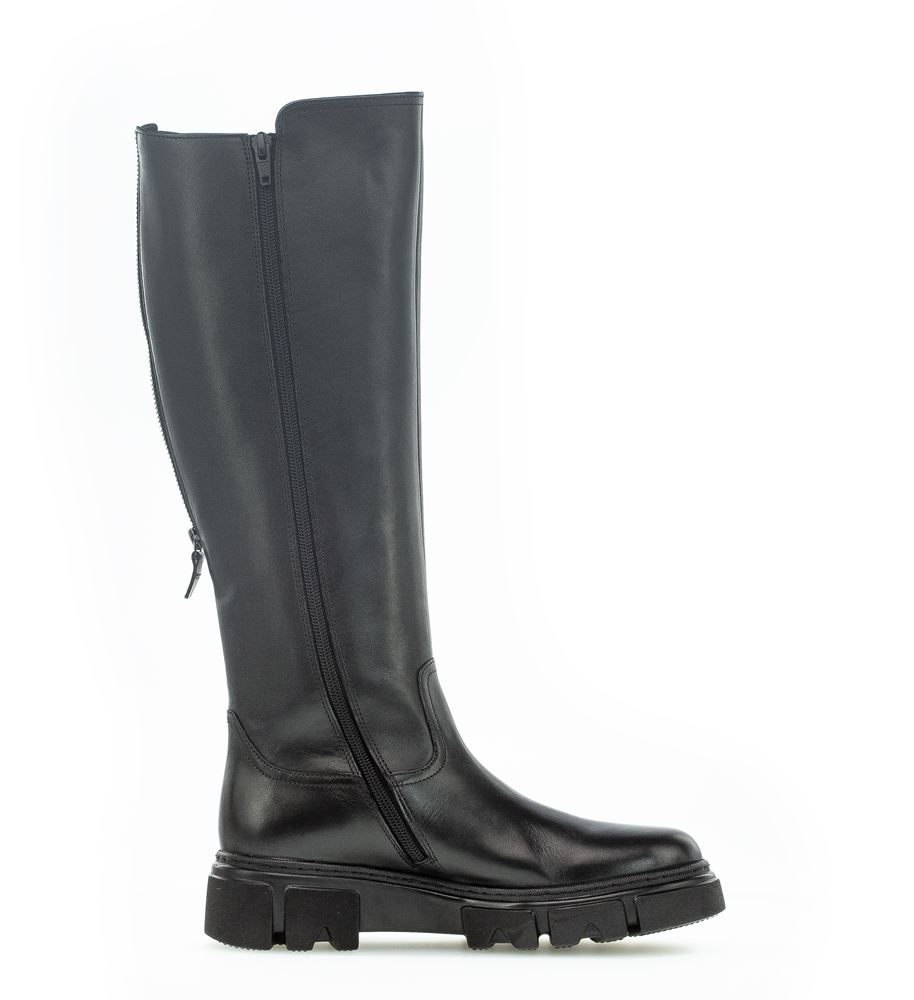 Gabor Stiefel sportlich M-Vario-Schaft Leder Wechselfußbett schwarz S22  91.739.27 
