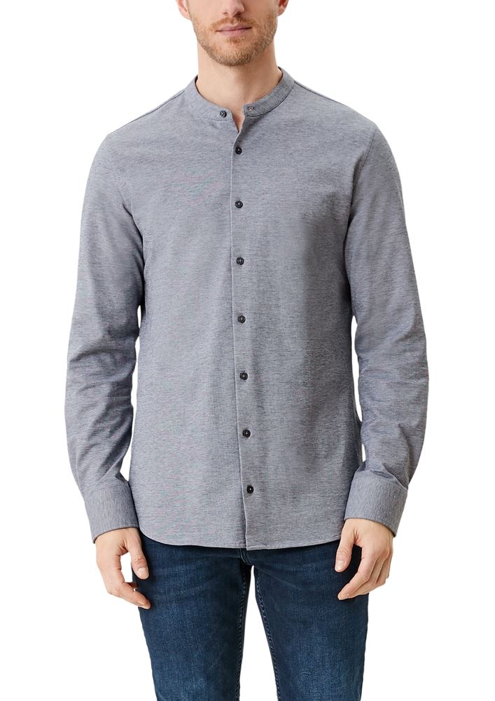 s.Oliver Herren Hemd Tailored Jersey S12 2111505 S | 58W4 dark blue | 