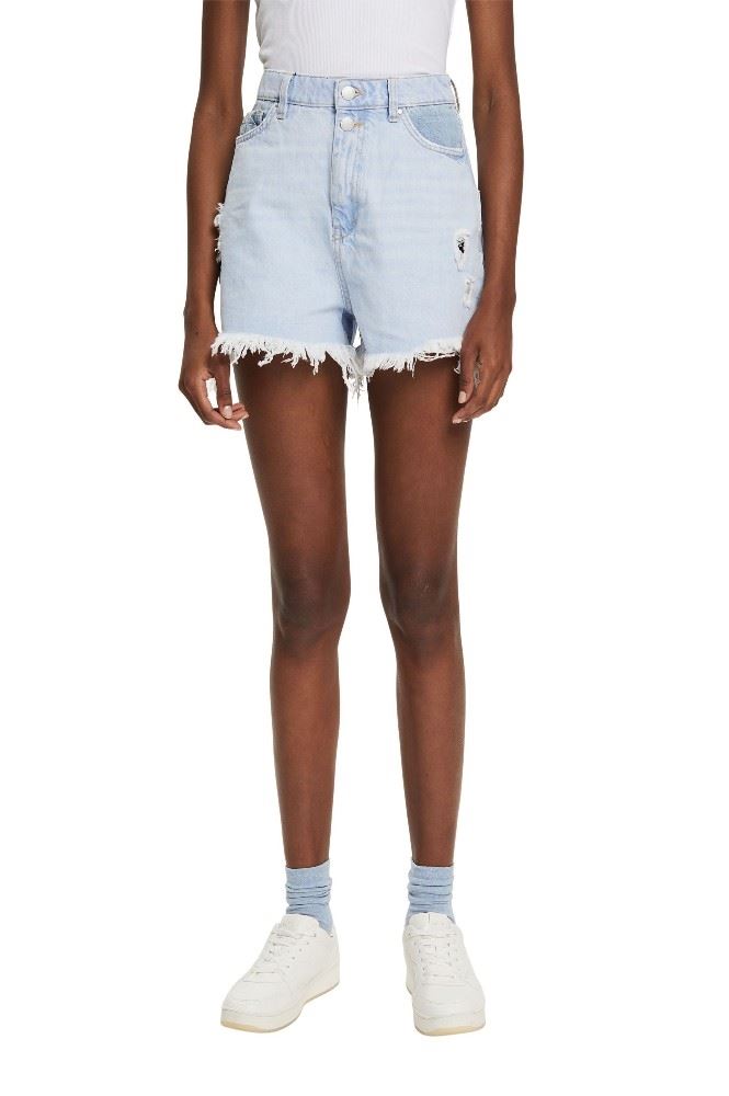 EDC Jeans- Shorts Destroyed- Effekt blau S12 042CC1C304 