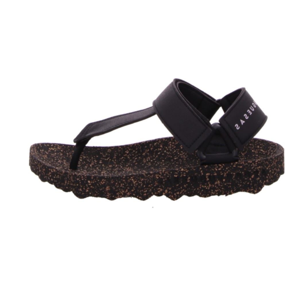 asportuguesas Zehenstegsandale Kork nachhaltig kautschuk P018077008 36 | black/black | 