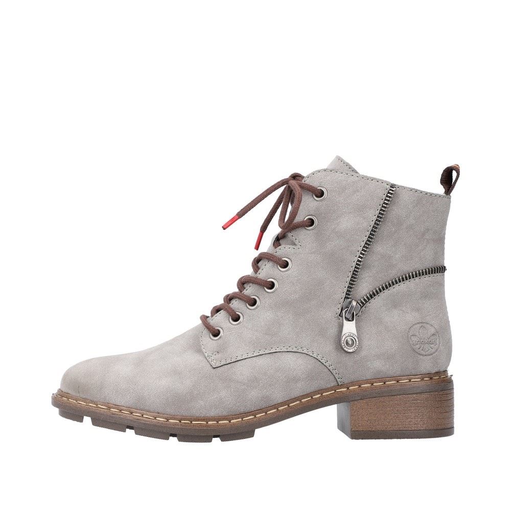 Rieker Antistress Damen Schnürstiefelette grau S22  77210-40 