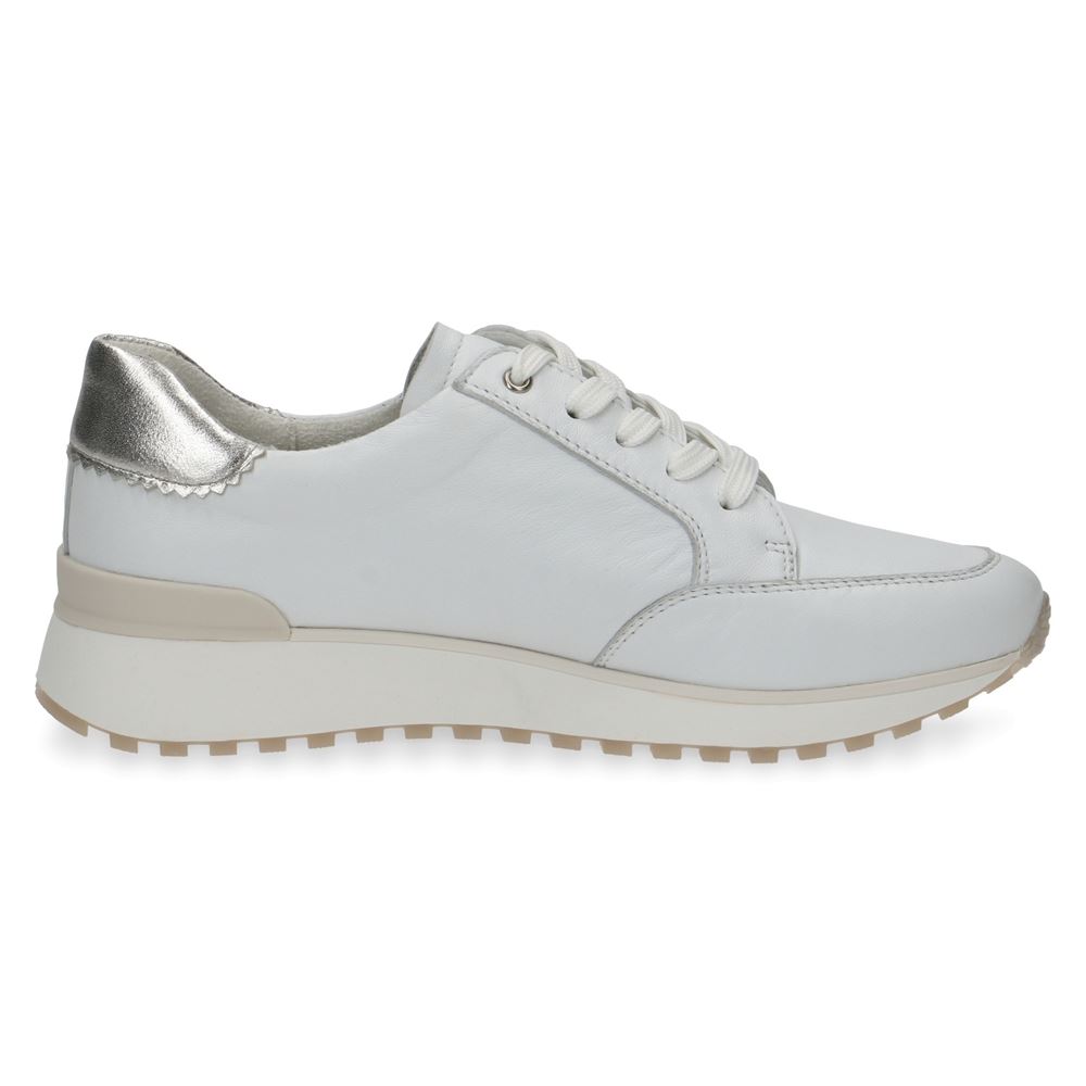 Caprice walking on Air Damen Sneaker Leder Wechselfußbett weiß S13 9-9-23716-20 