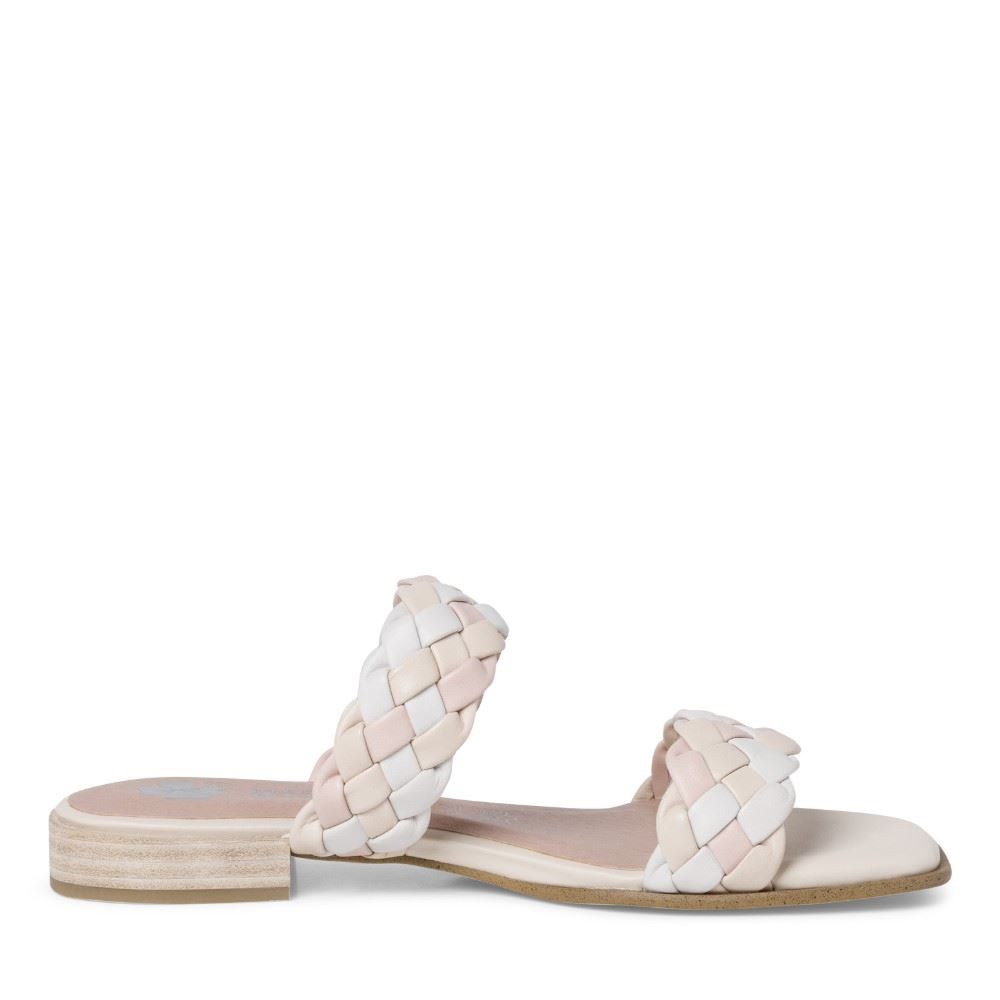 MARCO TOZZI GUIDO MARIA KRETSCHMER Lederpantolette geflochten beige S12  2-2-87110-28 40 | 402 CREAM COMB | 