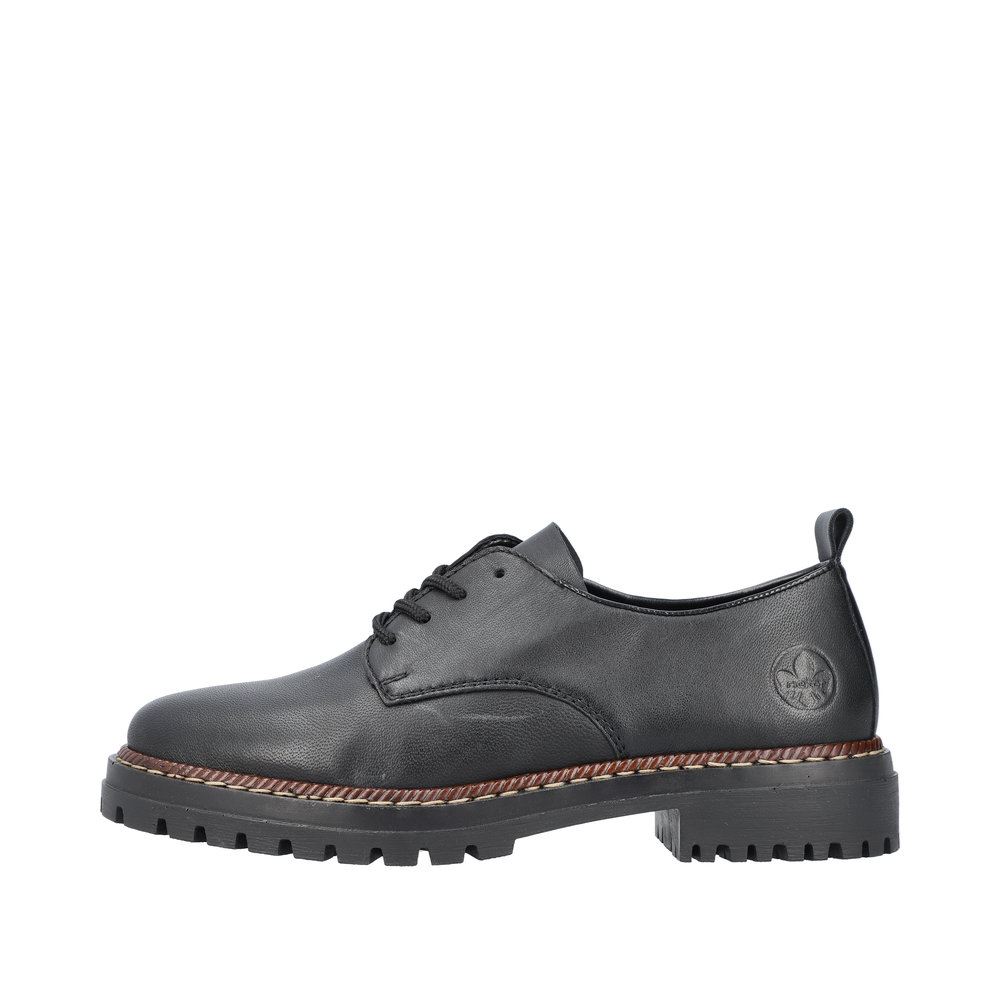 Rieker Antistress Damen Schnürschuh Leder schwarz S23 52052-00 