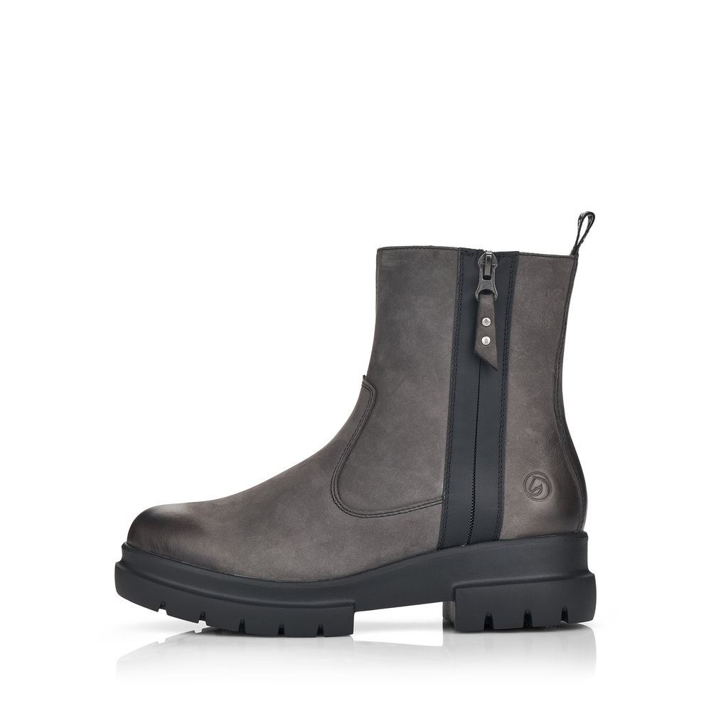 Remonte Stiefeletten Boots Nubukleder grau S21  D8974-45 40 | granit | G