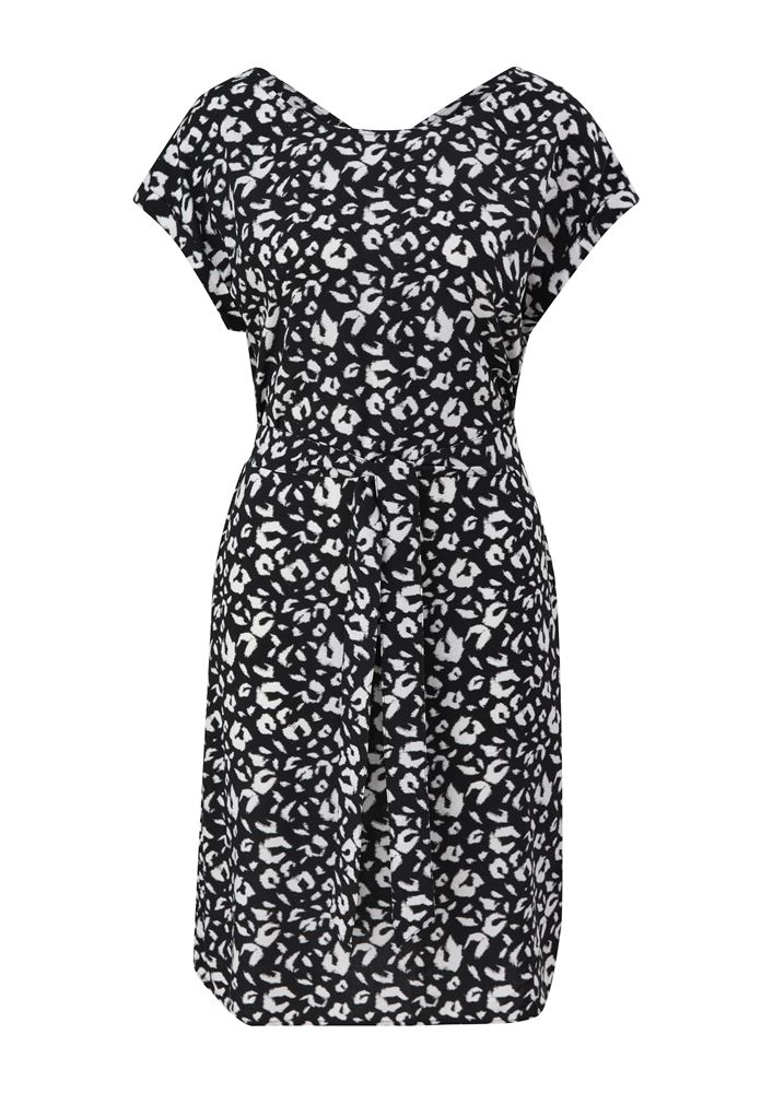 s.Oliver Kurzes Kleid mit Binde-Detail schwarz, blau S13  2132623 