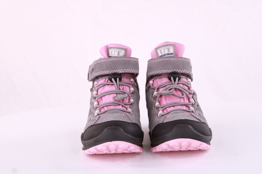 IMAC Kinder Schnürstiefel Schnürschuh Schnellschnürung TEX-Membrane grau S21 832068 35 | gricio/rosa | 
