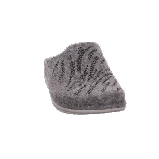 Rohde Rodigo Pantolette Hausschuh grau 6194 37 | 80 grau | 