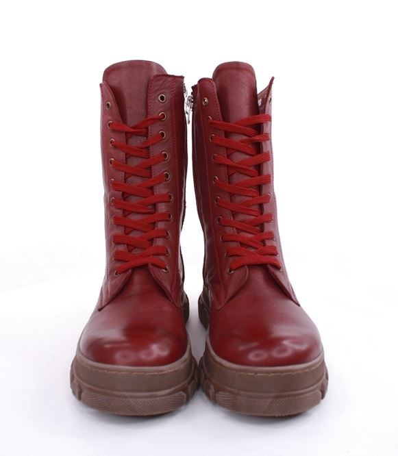 Andrea Conti Damen Schnürstiefel derbe Sohle Leder bequem rot S22 0084800582 40 | burgund | 