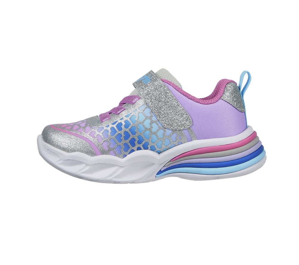 Skechers SWEETHEART LIGHTS LOVELY COLORS Sneaker Kleinkind silber S12 302312N 26 | SMLT | 