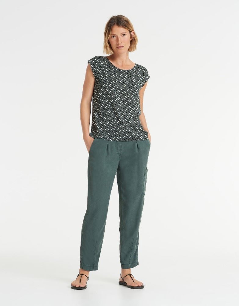 OPUS Shirtbluse Fannie dot caper 2311710424100 44 | 3049 caper | 
