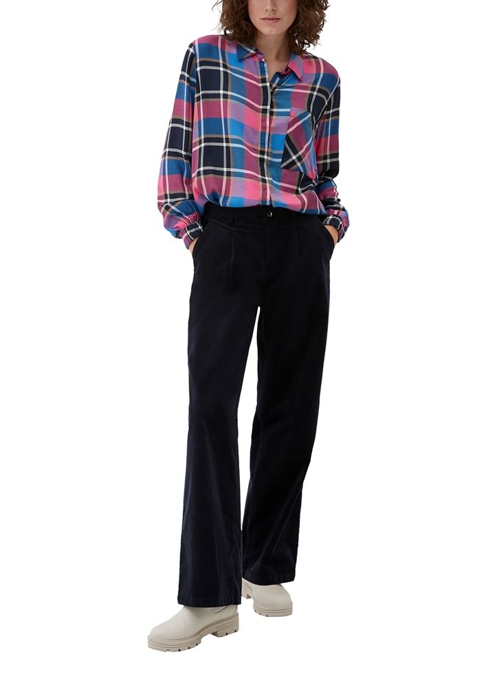 s.Oliver Bluse aus Viskose und Modal blau S13  2124893 42 | 59N0 BLUE | 
