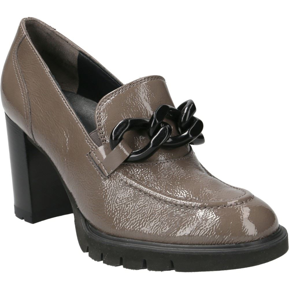 Paul Green Pumps Hochfront - Pumps Knautschlack Leder fango S22 -  3794-022 