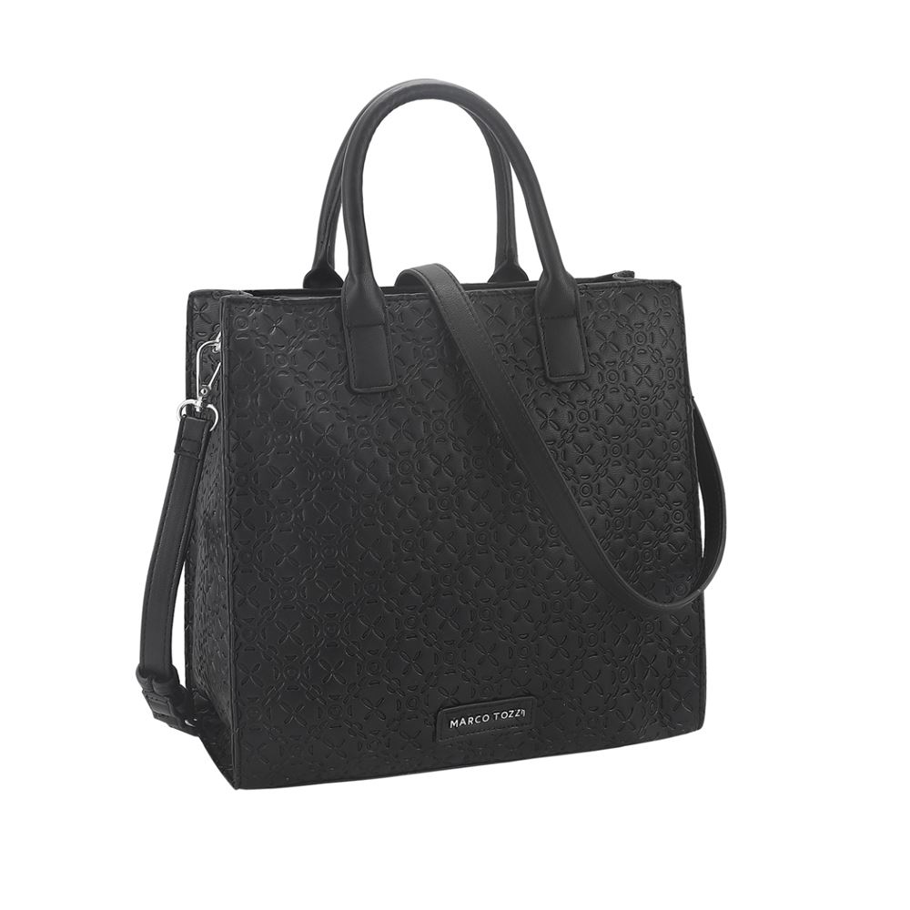 MARCO TOZZI Shopper Allover-Prägung beige,schwarz S22 2-2-61025-29 