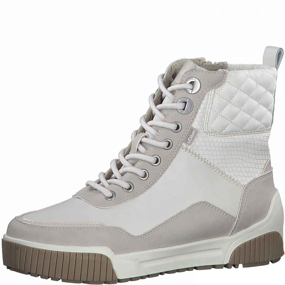 s.Oliver Schnürstiefel Reißverschluss weiß S21 5-5-25239-27 40 | 462 CREAM | 