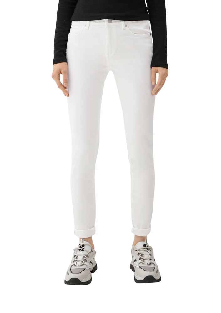 QS designed by Skinny Jeans mit Garment Dye weiß S13 2127762 
