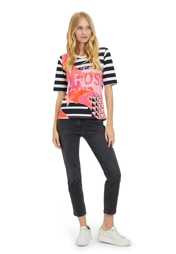 Betty Barclay T - Shirt gestreift tailliert blau weiß S13 26791579 
