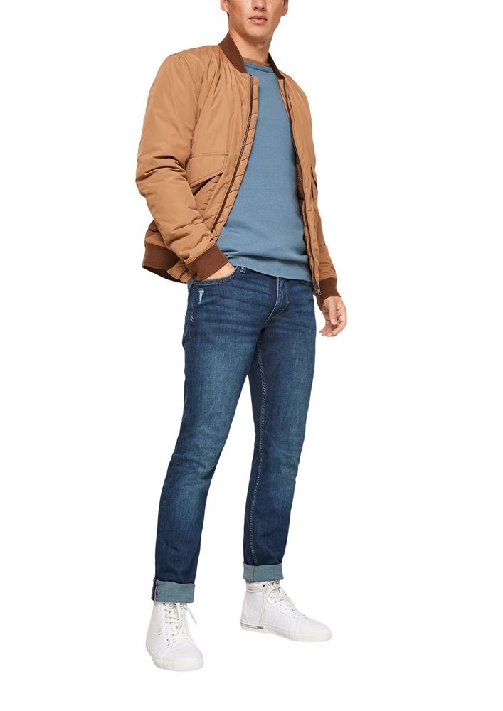 s.Oliver Jeans Slim Fit Mid Rise Destroy blau S21 2107599 W31 | 57Z6 BLUE | L36
