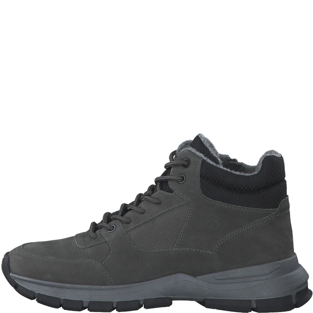 s.Oliver Herren Schnürboots Schnürschuh  Warmfutter grau schwarz S22 5-5-15201-29 42 | 341 TAUPE | 