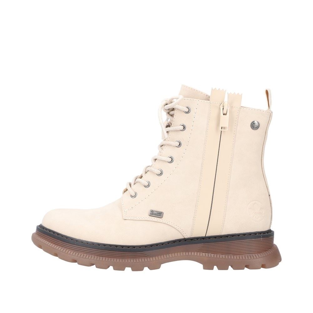 Rieker Antistress Damen Schnürboot Schnürstiefelette TEX- Membran beige S22 92821-62 