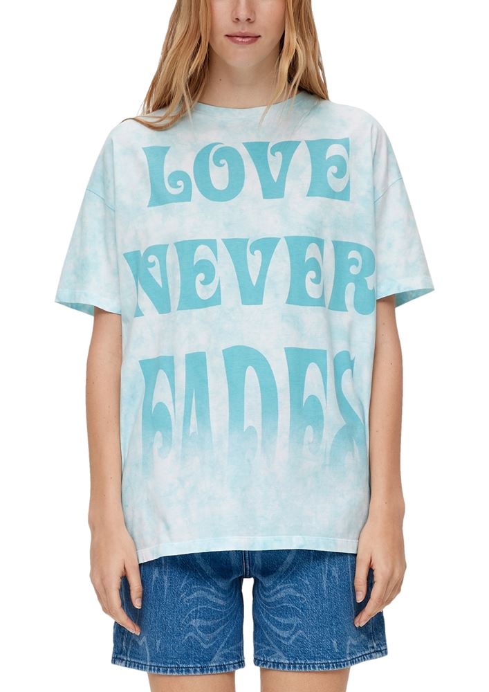 QS designed by Batikshirt mit Statement-Print weiß S13  2131287 