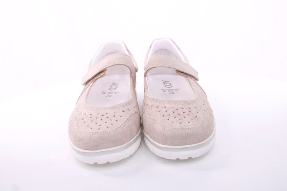 Aco Riemchenschuh DAHLIE 03  Slipper Ballerina Riemen beige S12  1125/10183 40 | 1050/2370 cream | 