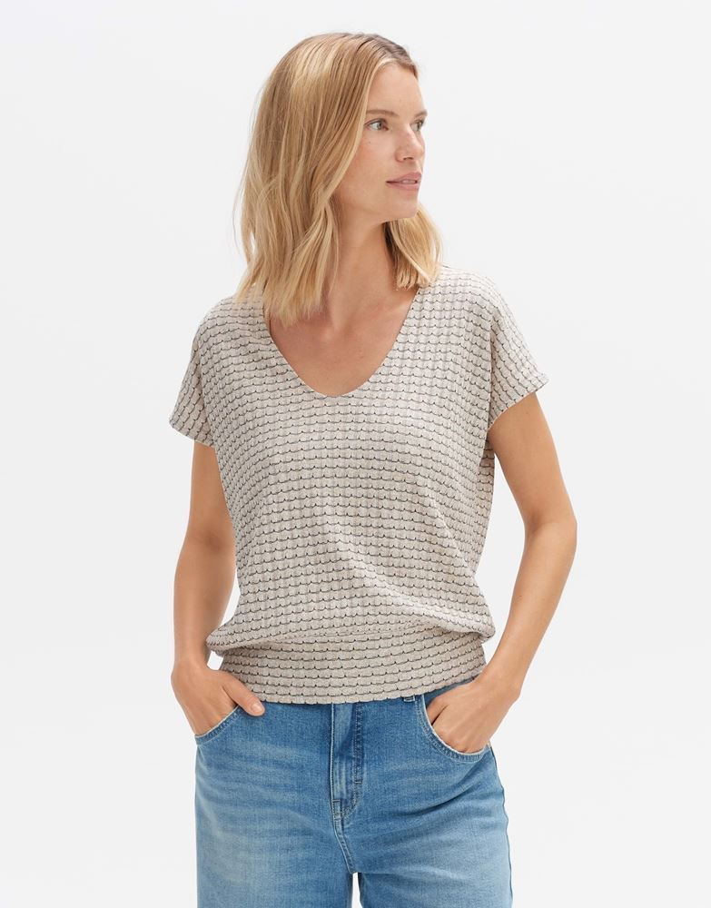 OPUS Shirt Simurali Ringel mit Struktur 1/2 Arm S13 10194811542206 