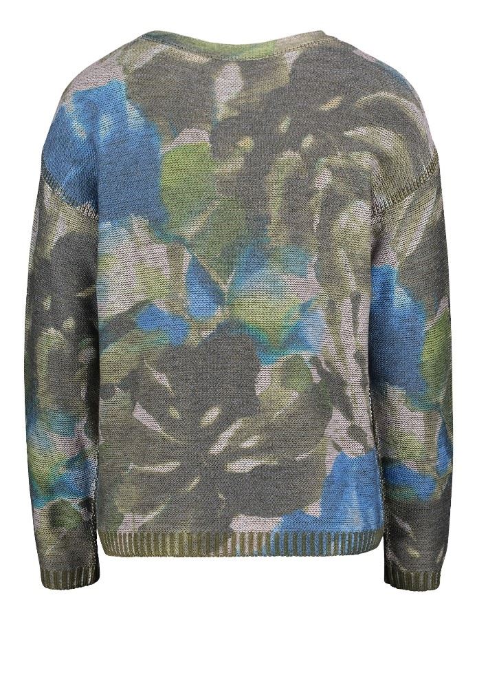 Betty Barclay Pullover Strick Rundhals Floral beige blau S12 56642948 