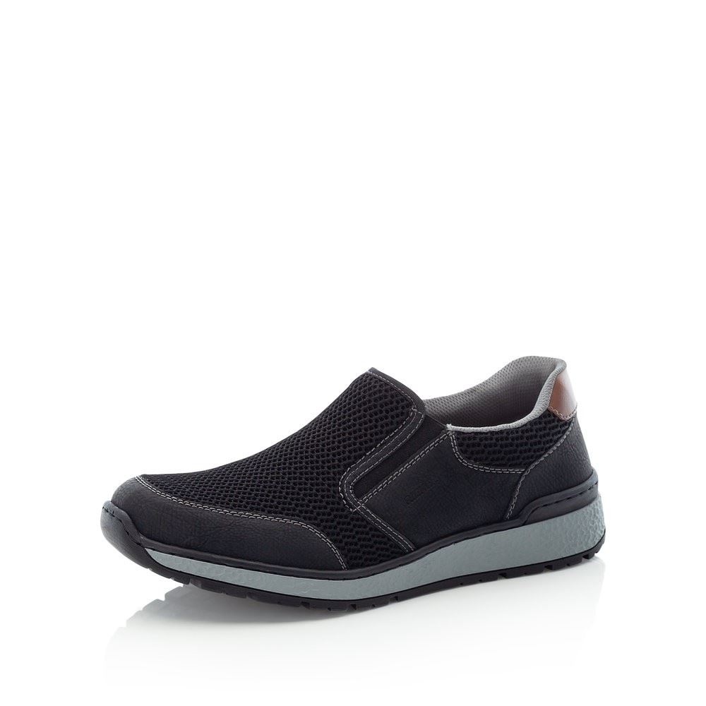 Rieker Slipper Gummizug Antistress schwarz  B9072-00 