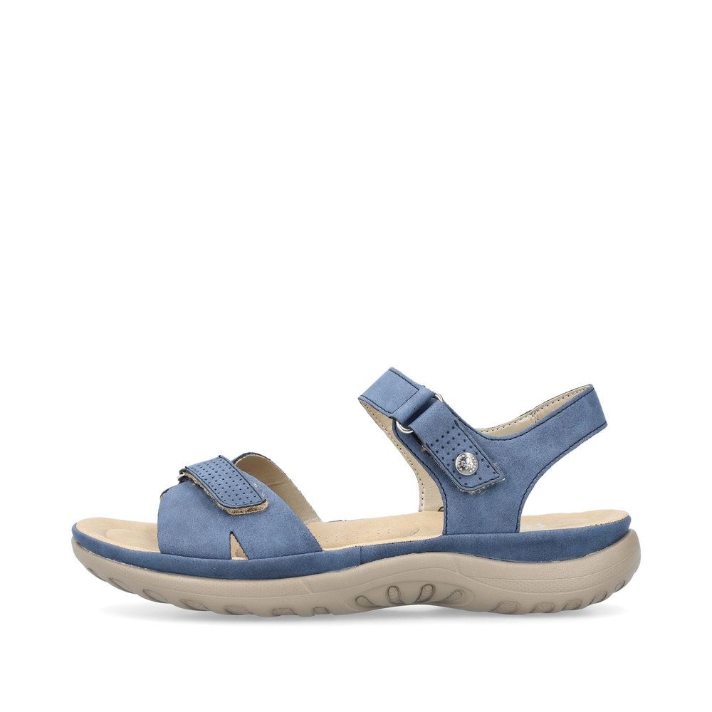Rieker Antistress Damen Riemchensandale Klettverschluss blau S13 64853-14 