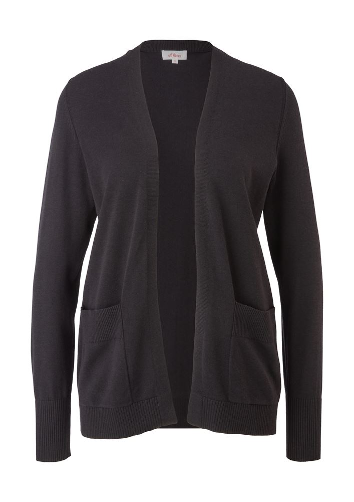 s.Oliver Strickjacke aus Viskosemix grau S22  2112223 38 | 7928 GREEN | 