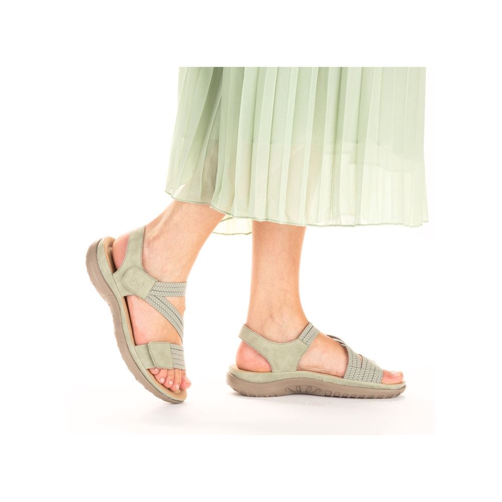 Rieker Damen Riemchensandalen mintgrün S13  64870-52 