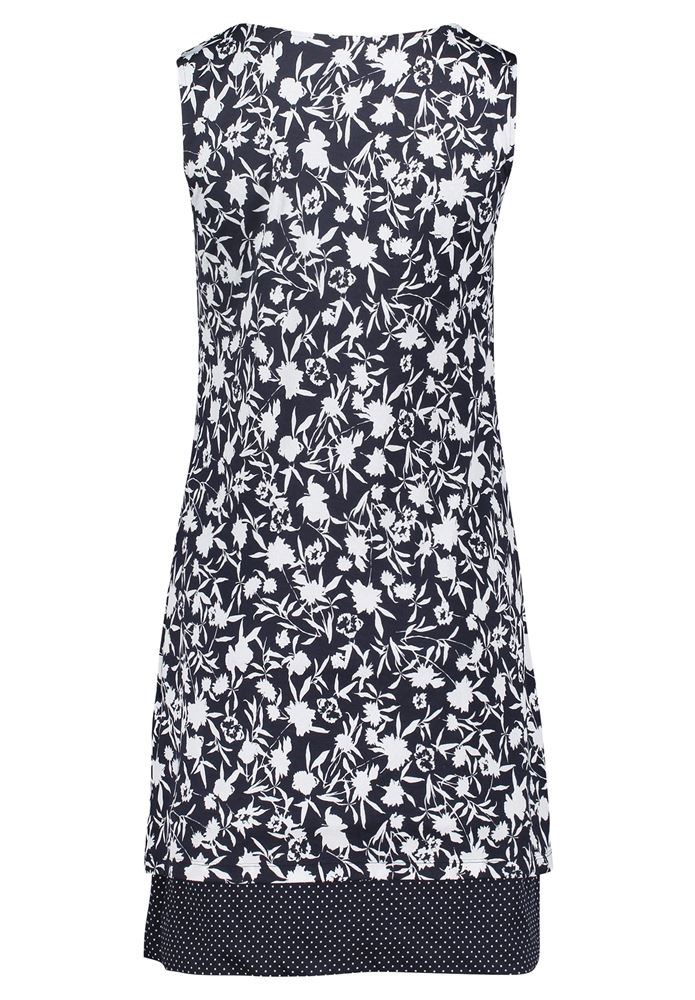 Betty Barclay Jerseykleid florales Muster Ärmellos blau S13 13771113 