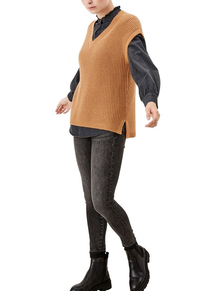 s.Oliver Pullunder V - Ausschnitt caramel S21 2108208 46 | 8469 Caramel | 