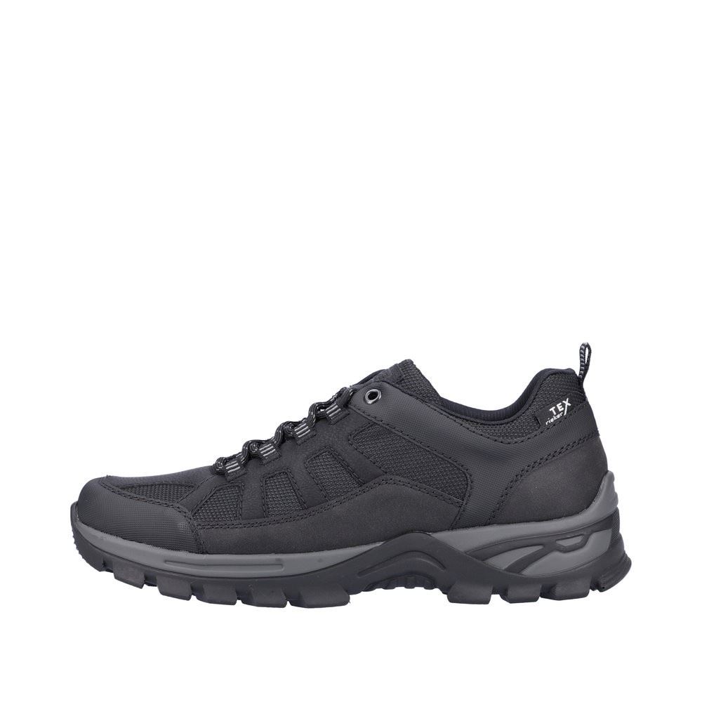 Rieker Antistress Herren Schnürschuh sportlich TEX- Membran schwarz S22 B6810-00 44 | schwarz/schwarz | G