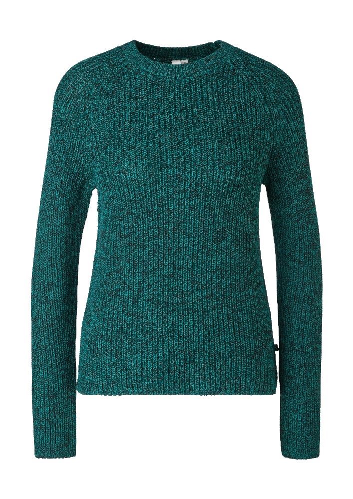 QS designed by Pullover in melierter Optik gelb, türkis S22  2119333 