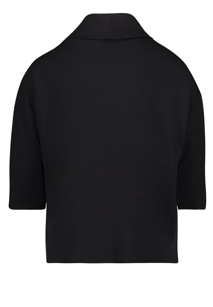 Betty Barclay Sweatshirt 3/4 Arm Statement Druck Rollkragen schwarz S22 25371216 