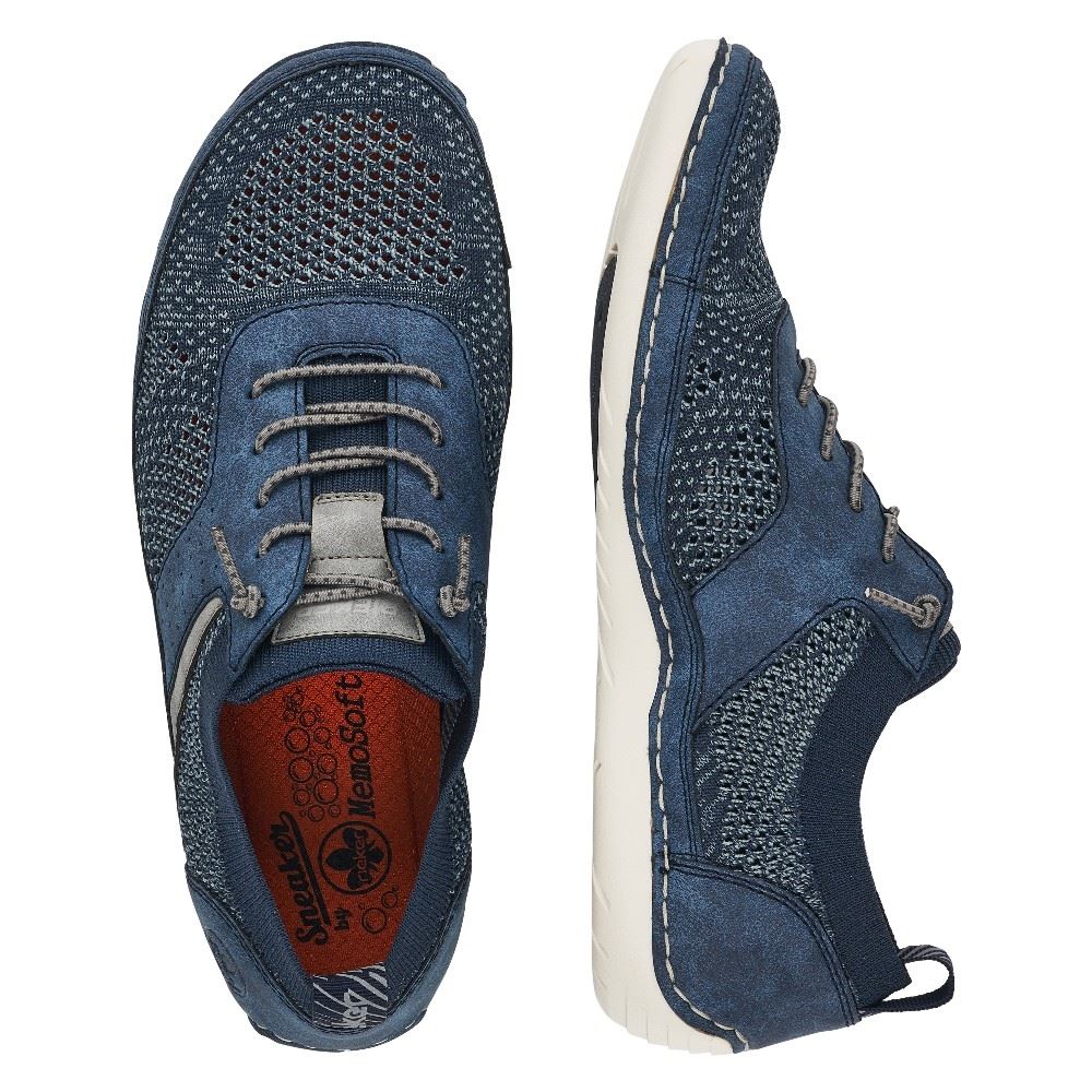 Rieker Herren Schnürschuhe pazifikblau 07551-15 41 | baltik/baltik/g | G