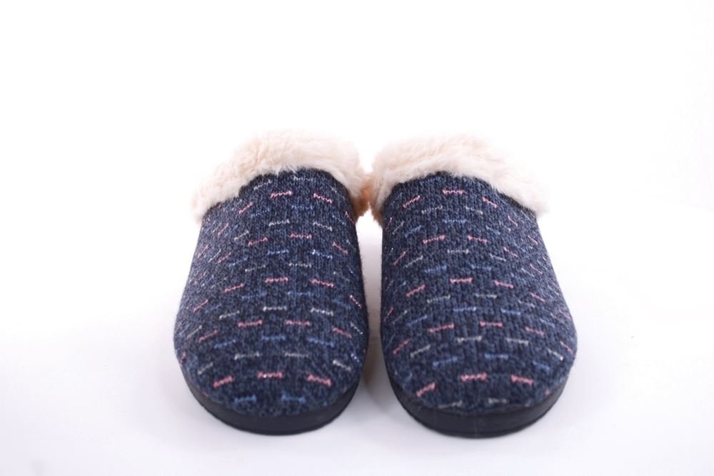 s`knöpfli Damen Hausschuh Pantolette blau S22 K28179 36 | azul beig | 