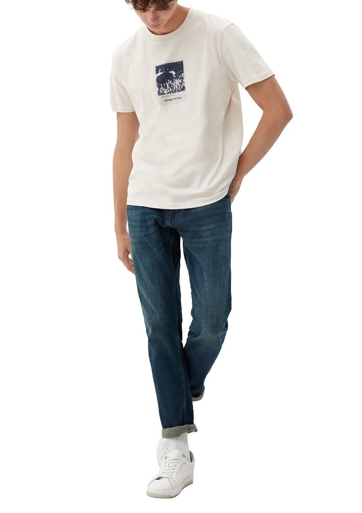 QS designed by Denim im Used-Look dunkel blau S22 2120275 