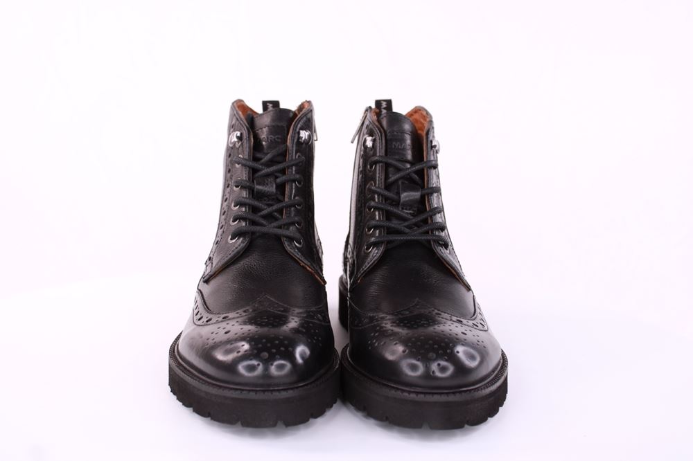Marc Shoes Herren Schnürboot Brogue Lochverzierung schwarz S21 831631 42 | 00671 black | 