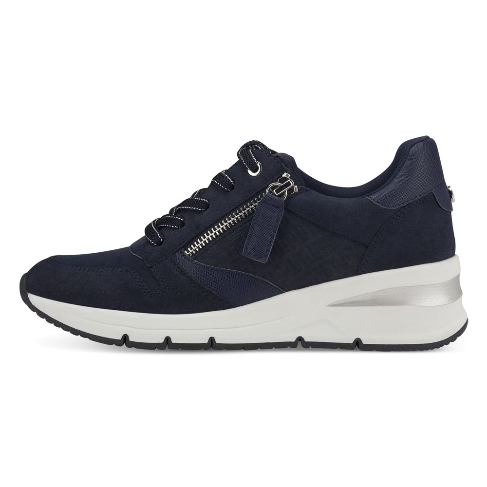 Tamaris Sneaker Keilabsatz Wechselfußbettbeige, blau S13 1-1-23702-20 40 | 890 NAVY COMB | 