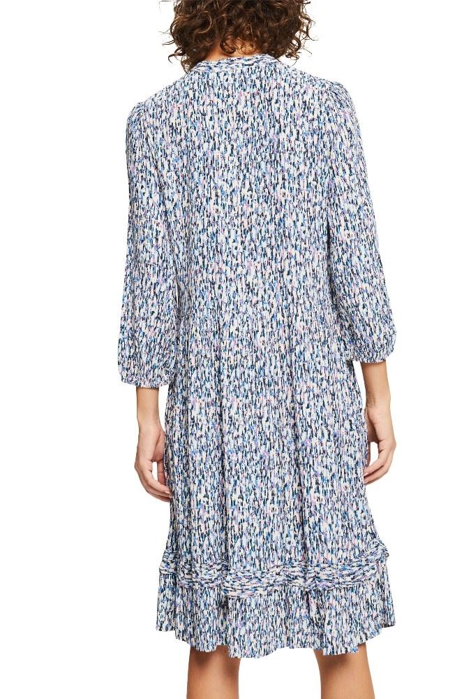 ESPRIT Gemustertes Midikleid mit Knopfleiste 032EE1E311 