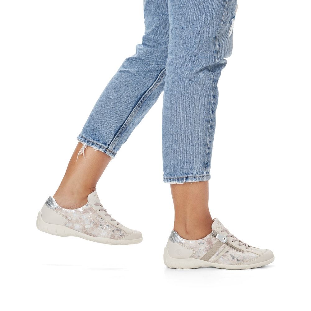 Remonte Damen Schnürschuhe hellbeige S13 R3407-60 